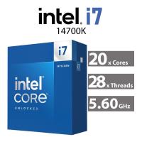 CORE I7 14700K 3.4GHz 1700P 33MB BOX (FANSIZ) (125W) UHD770